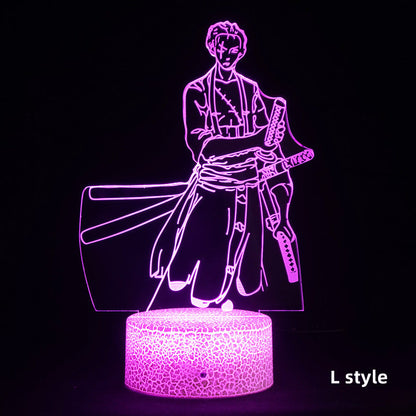 Luffy/Zoro/Sanji Acrylic Panel Character Night Lights