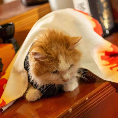 COS Pet COS photo props supplies cat clothes universal feather woven bathrobe